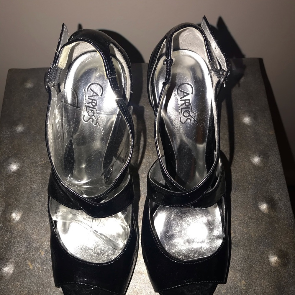 Carlos Santana Black platform heel size 5 1/2